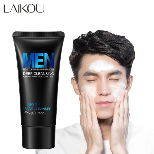 LAIKOU Men Facial Cleanser Face Washing Moisturizing Man Skin Care Oil