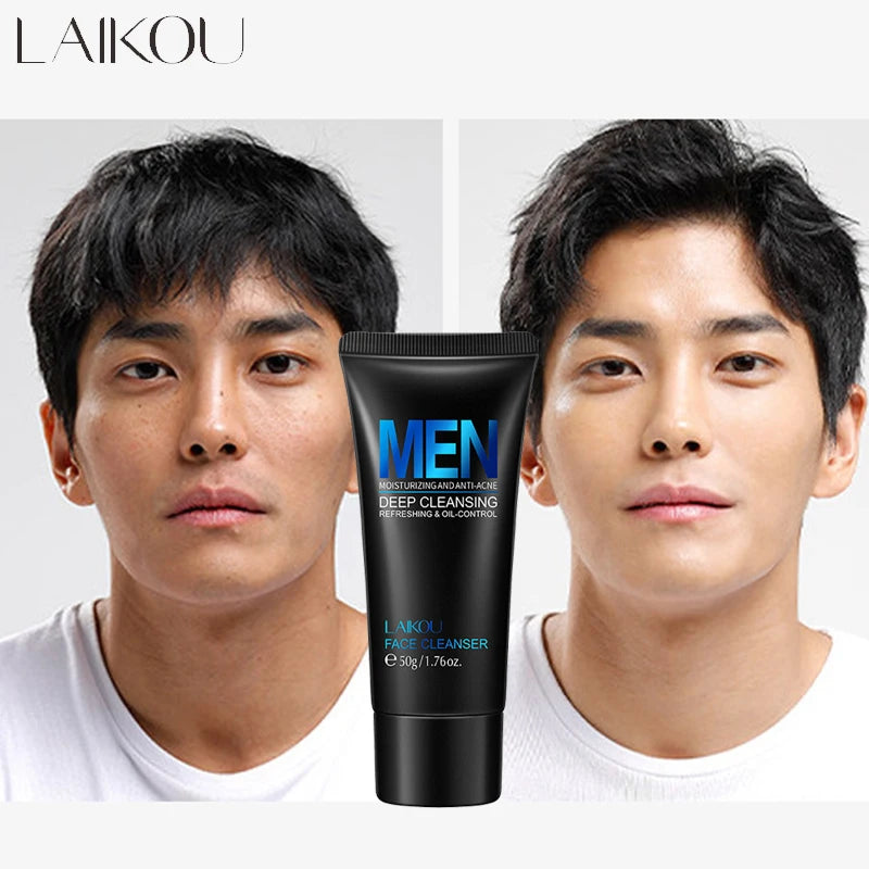 LAIKOU Men Facial Cleanser Face Washing Moisturizing Man Skin Care Oil